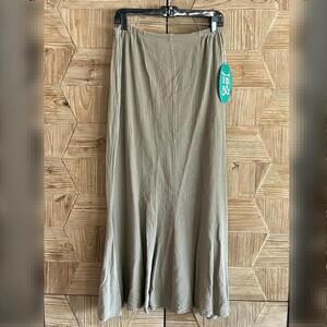 NWT Oh My Gauze Women's Mermaid Maxi Skirt Stone Size S/M Elastic Boho
